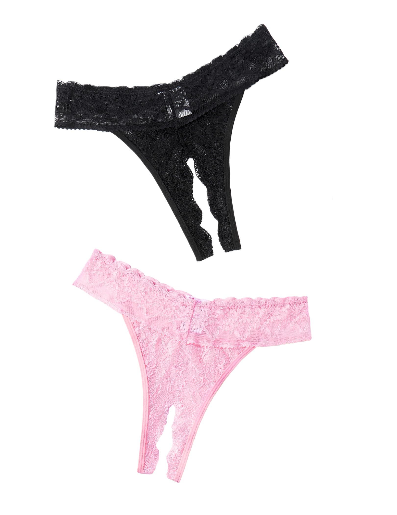Avidlove Womens Lace Panties Low Waist Thong T Back Hollw Out Underwear