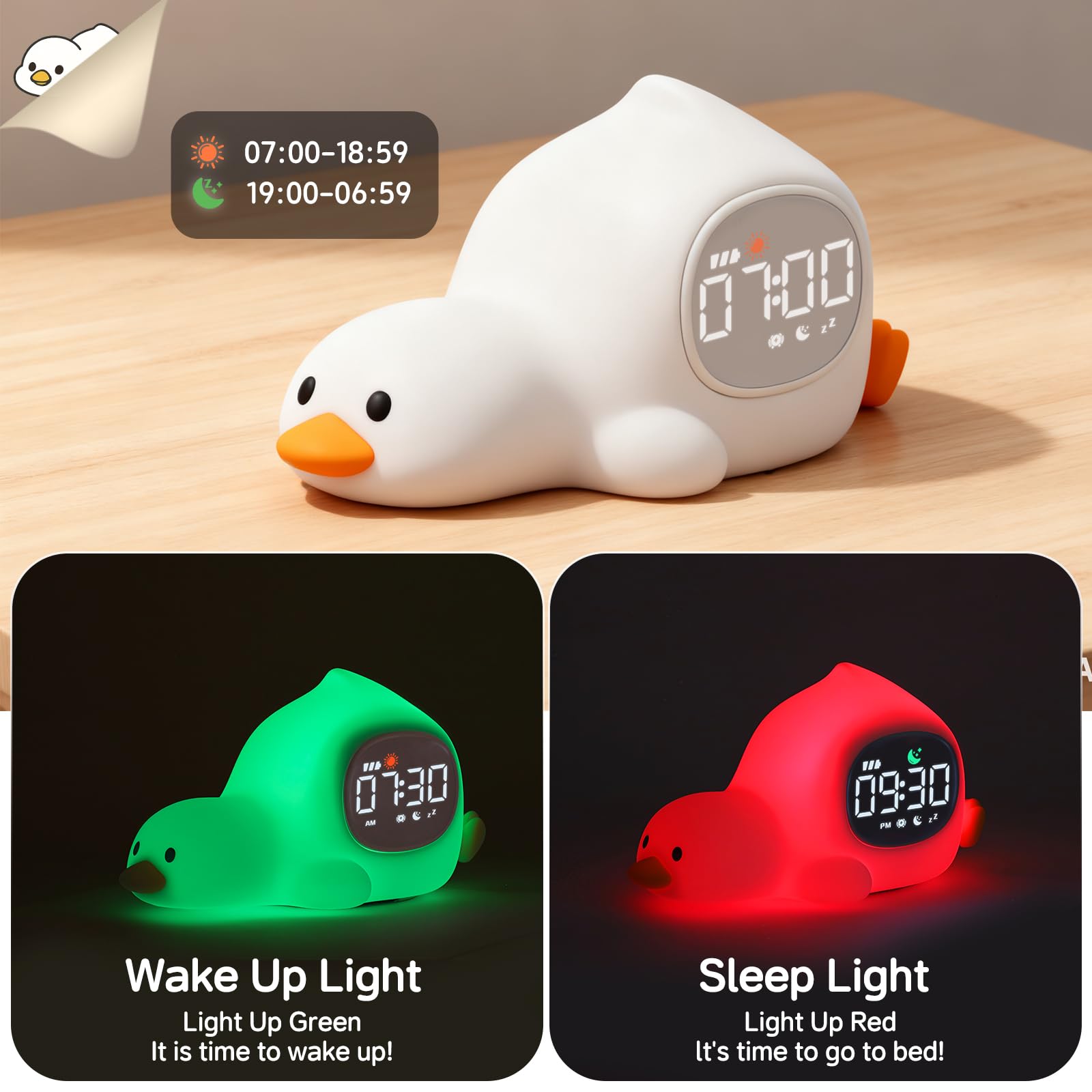 Yiliaw - Despertador infantil con forma de pato