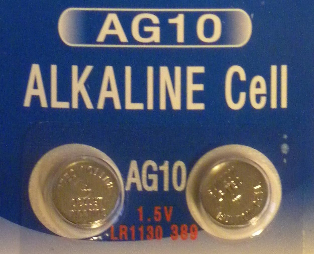 Beaky AG10 L1131 LR1130 189 V10GA RW89 D189 Alkaline Battery (2 Pack) used in Watches, Calculators, Toys, Lasers, Clocks, Thermometers, and many other electronic items.