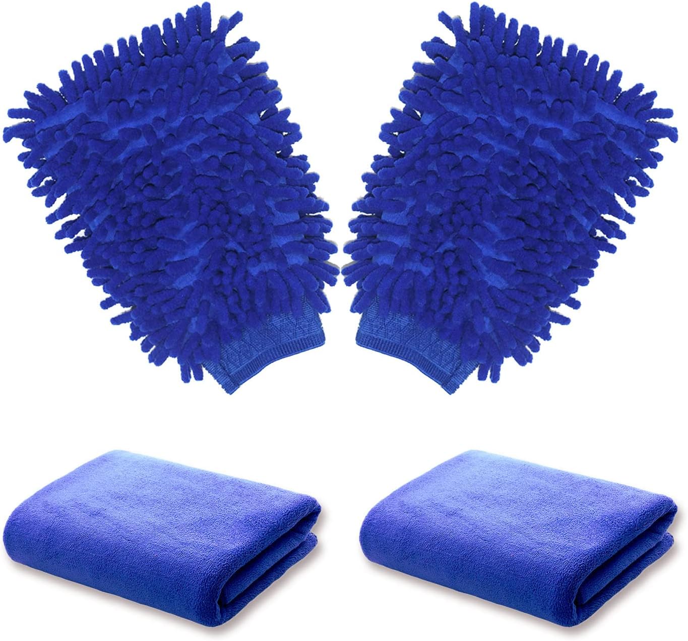 aghoer Car Wash Mitt, Microfibre Wash Mitt and Microfibre Drying Towel