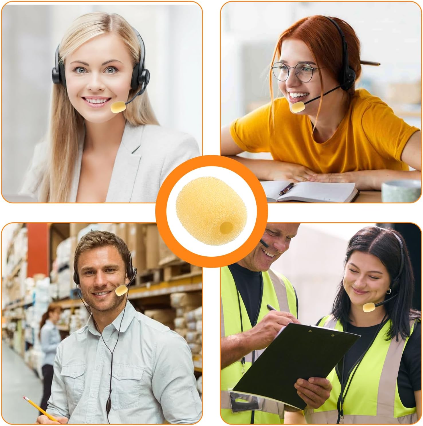 20個 2x15 mm ミニサイズ ヘッドセット ウィンドスクリーン マイク フォーム カバー マイク フォーム カバー ポップ フ