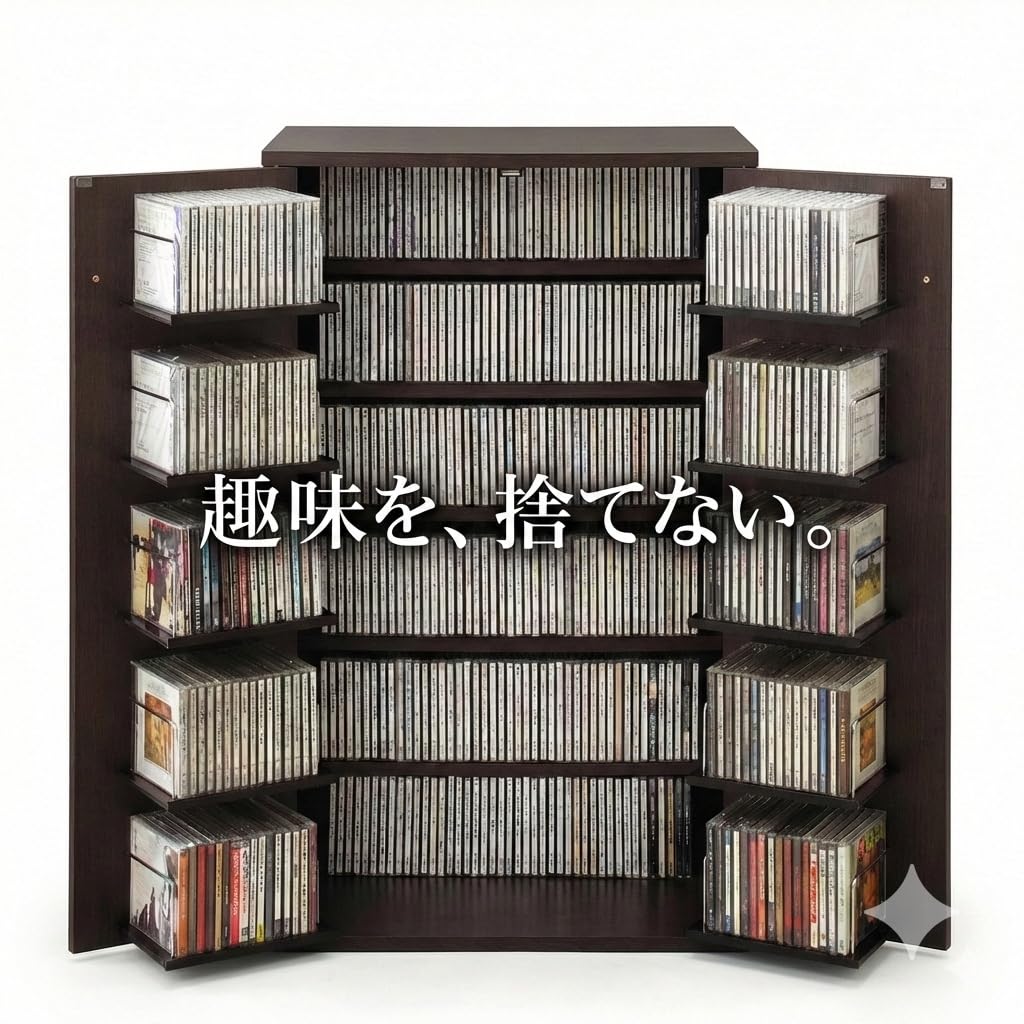Amazon.co.jp: CDラック 収納名人 CD約454枚収納 日本製 (ダーク