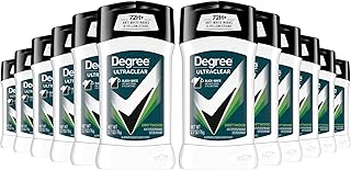 Degree Men UltraClear Antiperspirant Deodorant Black+White, Pack of 12, 72-Hour Sweat and Odor Protection Antiperspirant For Men With MotionSense Technology 2.7 oz