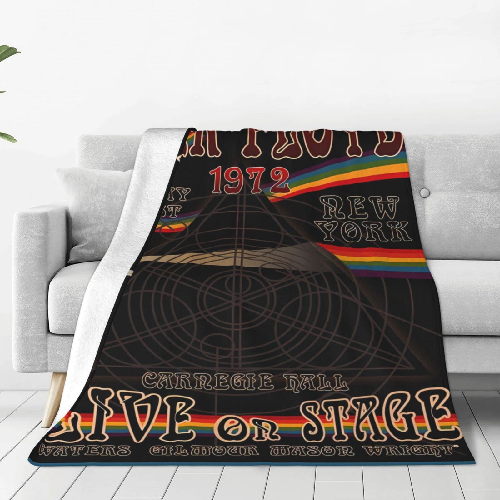 Ezkyztlw As Pic Pink Rainbow Floyd Throw Blanket Super Soft Travel Throw Blanket Perfect For Fall Winter And Spring Travel Throw Blanket 80"X60"
