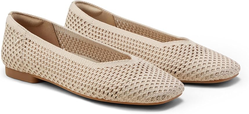 VIVAIA Womens Margot 2.0 Square-Toe Ballet Flats