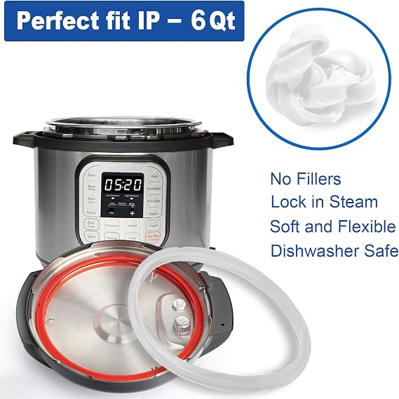 Sealing Ring for Instant Pot With Float Valve Caps 6Qt 2 Pack