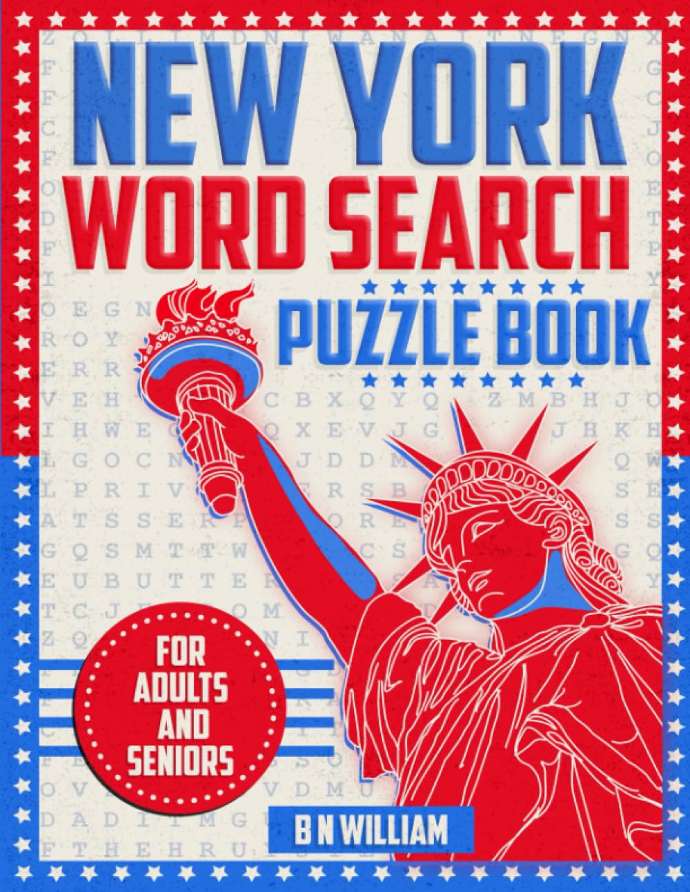 New York Word Search Puzzle Book in Large Print for Adults and Seniors