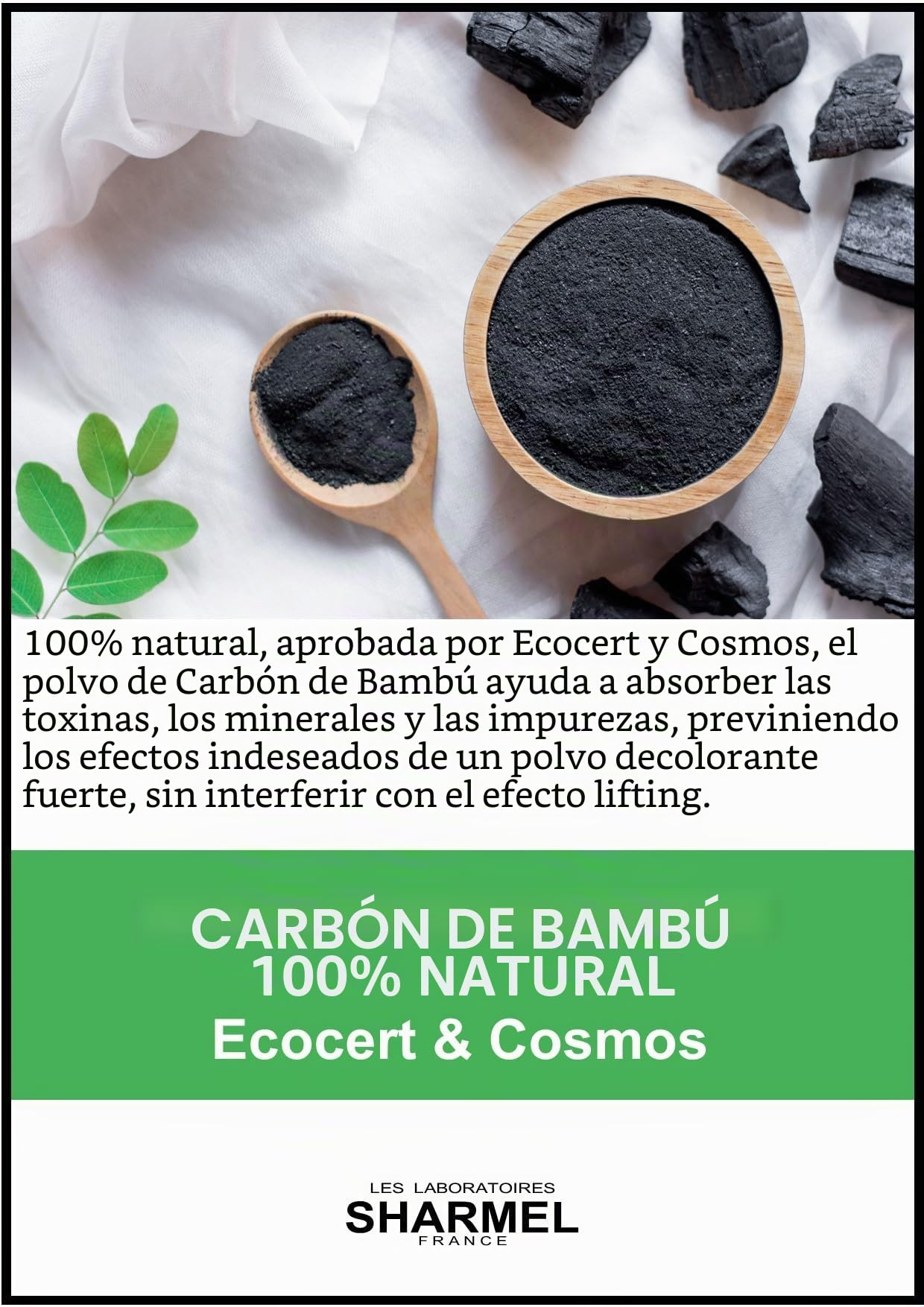 POLVO DECOLORANTE 9 TONOS DE CARBÓN VEGETAL DE BAMBÚ