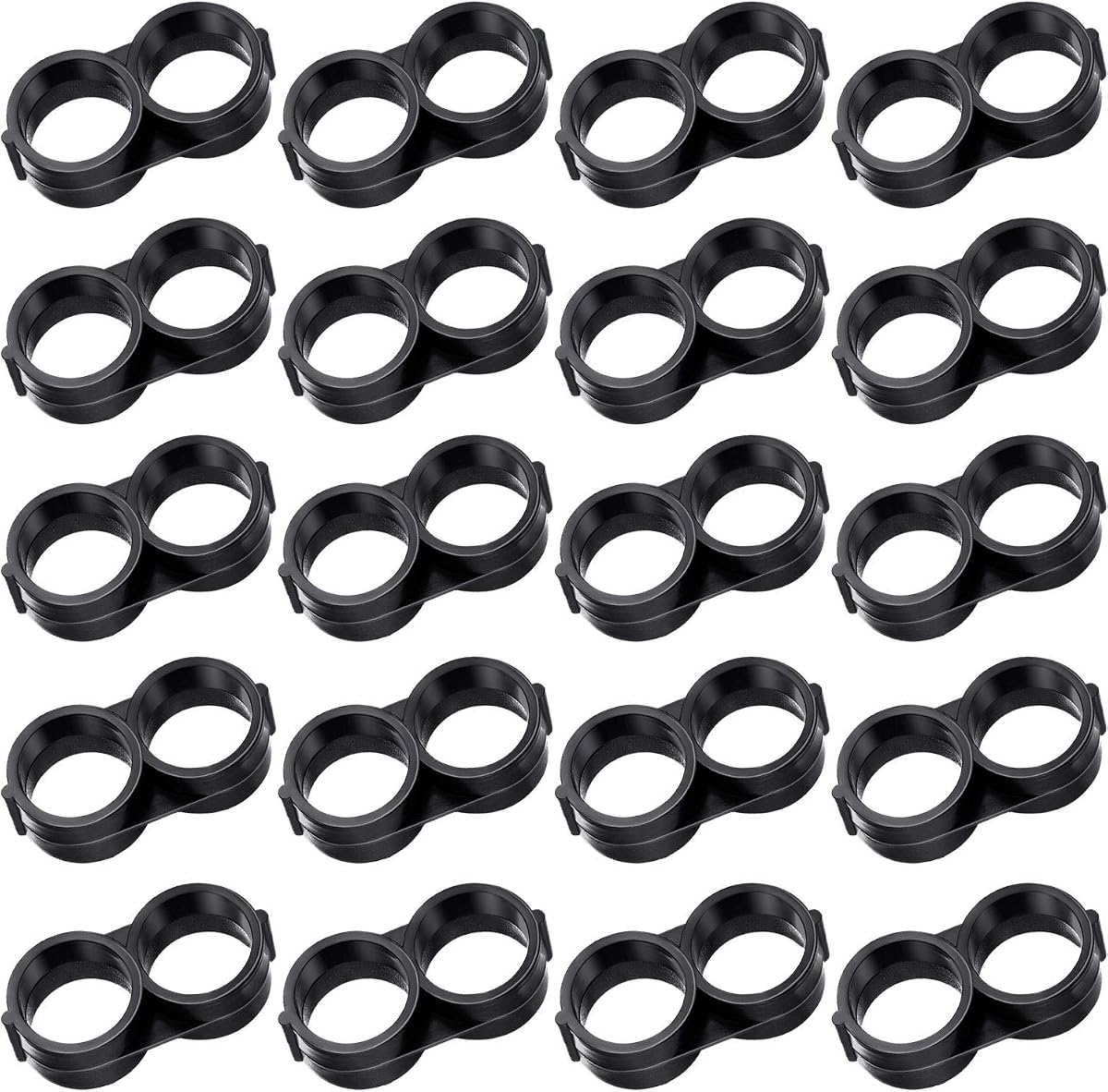 Boao 20 Pack Drip Irrigation End Caps, 16mm 1/2 in Tubing End Plug Fittings | Figure 8 Design, Fits 16mm Drip Hose Sprinkler Systems , Secure Closure, Reusable, 20 Pack