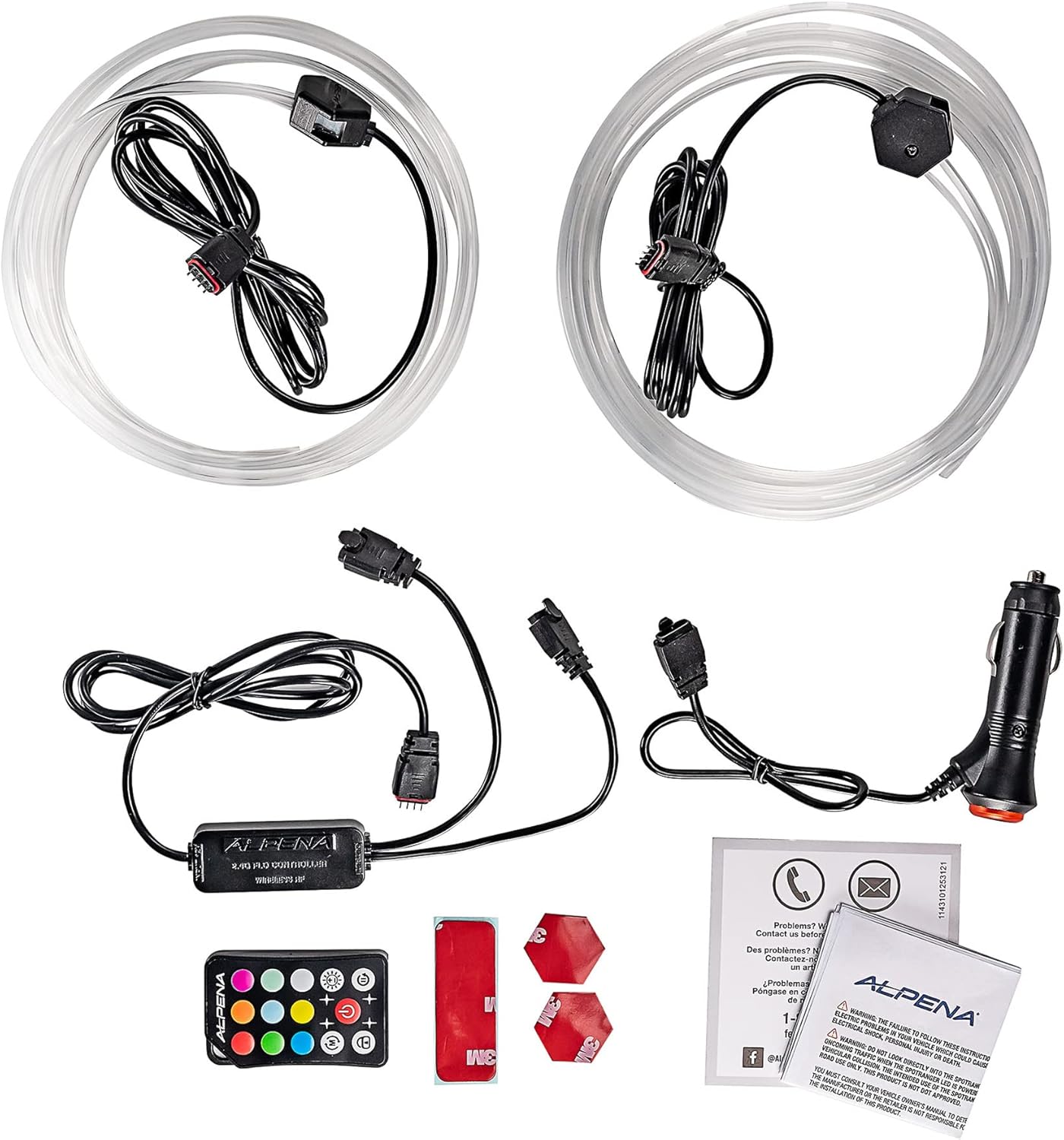 Alpena CyberGlow LED Light Kit Components
