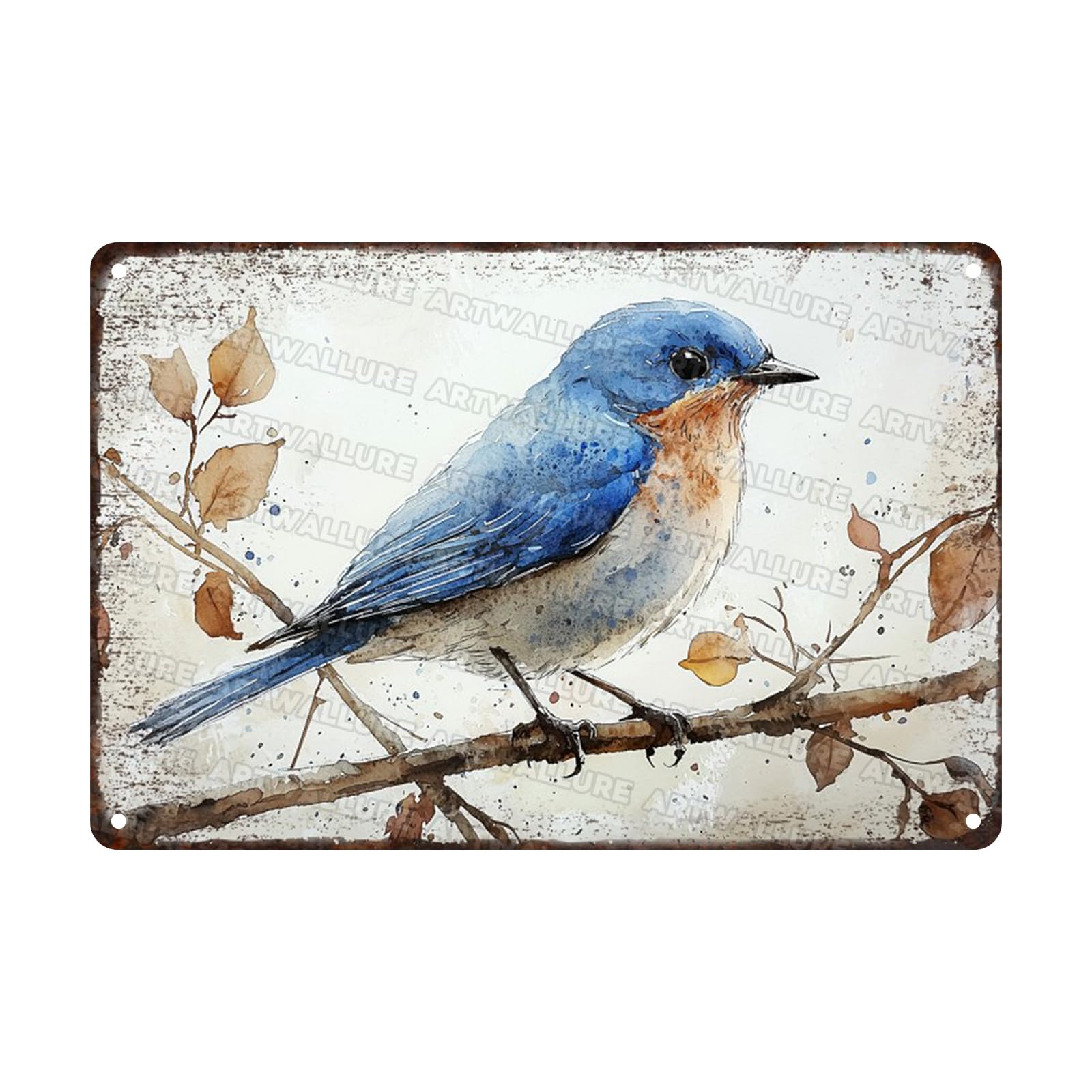 Anceky Vintage Sign Wild Bluebird Metal Tin Sign Funny Wall Decor for Home Yard Garage Farmhouse Bar Kitchen 12×16 Inch
