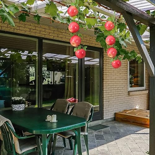 Miniatura 5 de BAOZOON 5 racimos de frutas de plástico falsas de plátano realistas para colgar frutas, 20 piezas, brocheta de fruta artificial de plátano, fondo de