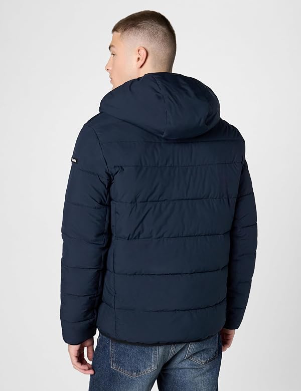 Calvin Klein Men's Winter Coat - Puffer Stretch Jacket With Sherpa Hood, True Navy, Small by Calvin Klein - Image 4