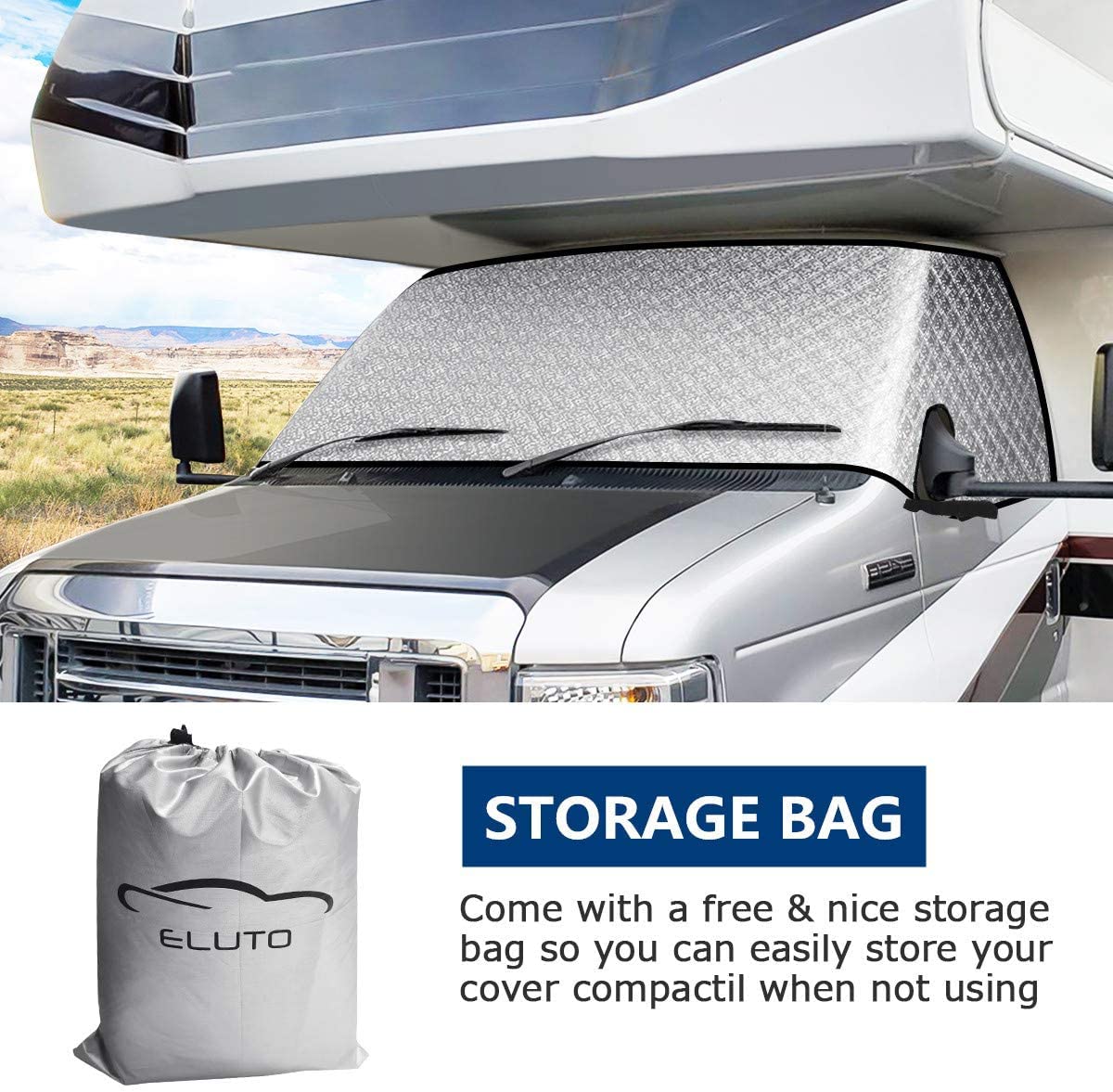 Buy ELUTO RV Windshield Cover Class C Ford 19972022 RV Front Window