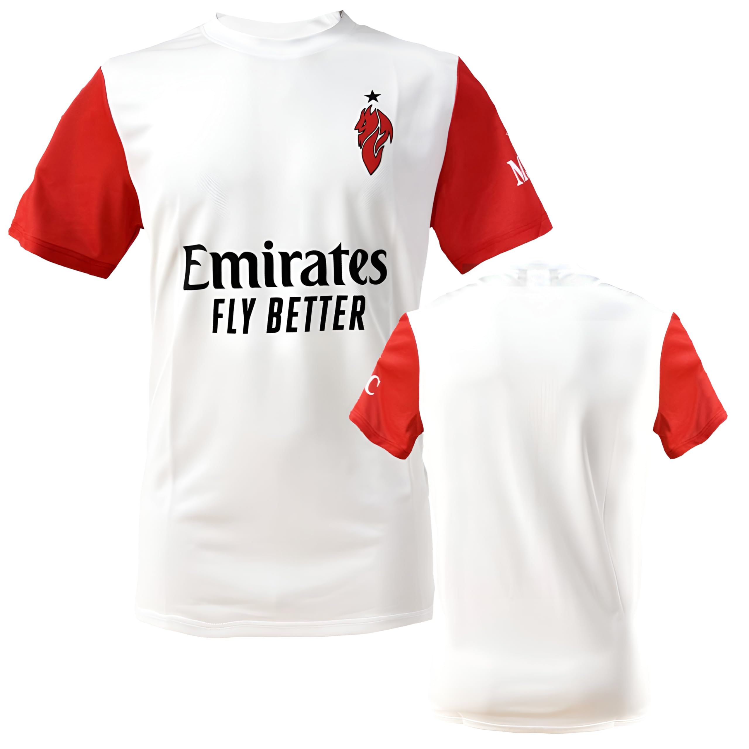 Maglia Calcio Milan Ufficiale 2025/2026 - Replica Maglia Milan 25 26 Neutra - Idea Regalo Tifosi Milanisti - Bambino Ragazzo