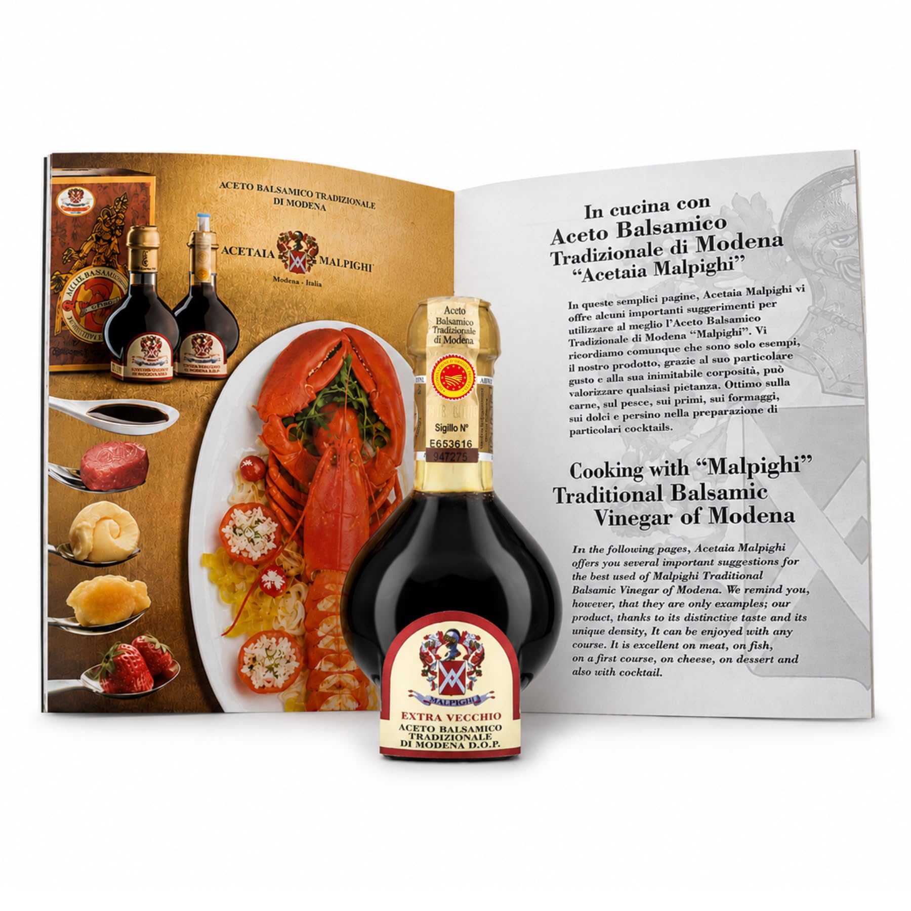 Acetaia Malpighi – Tradycyjny Balsamiczny Ocet z Modeny DOP Extravecchio, Ponad 25 Lat – 100 ml – Tylko Gęsty Moszcz – Wybór dla Haute Cuisine