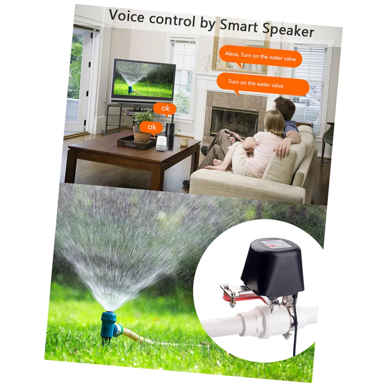 Toyvian Valvola Intelligente Con Controllo e Temporizzazione Irrigazione Per Compatibile