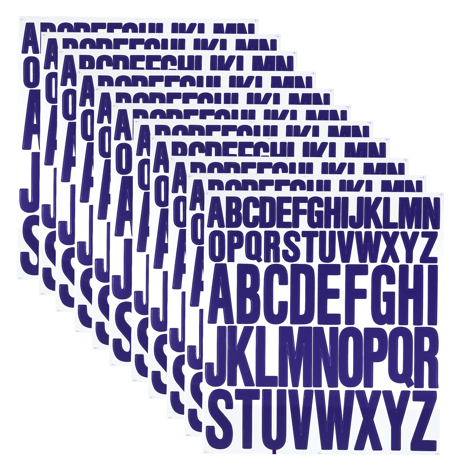 12 Sheets Alphabet Stickers, Deep Blue Self Adhesive Vinyl Letter Stickers Aesthetic, Waterproof Letter Sticker for Water Bottles, Door, Car,