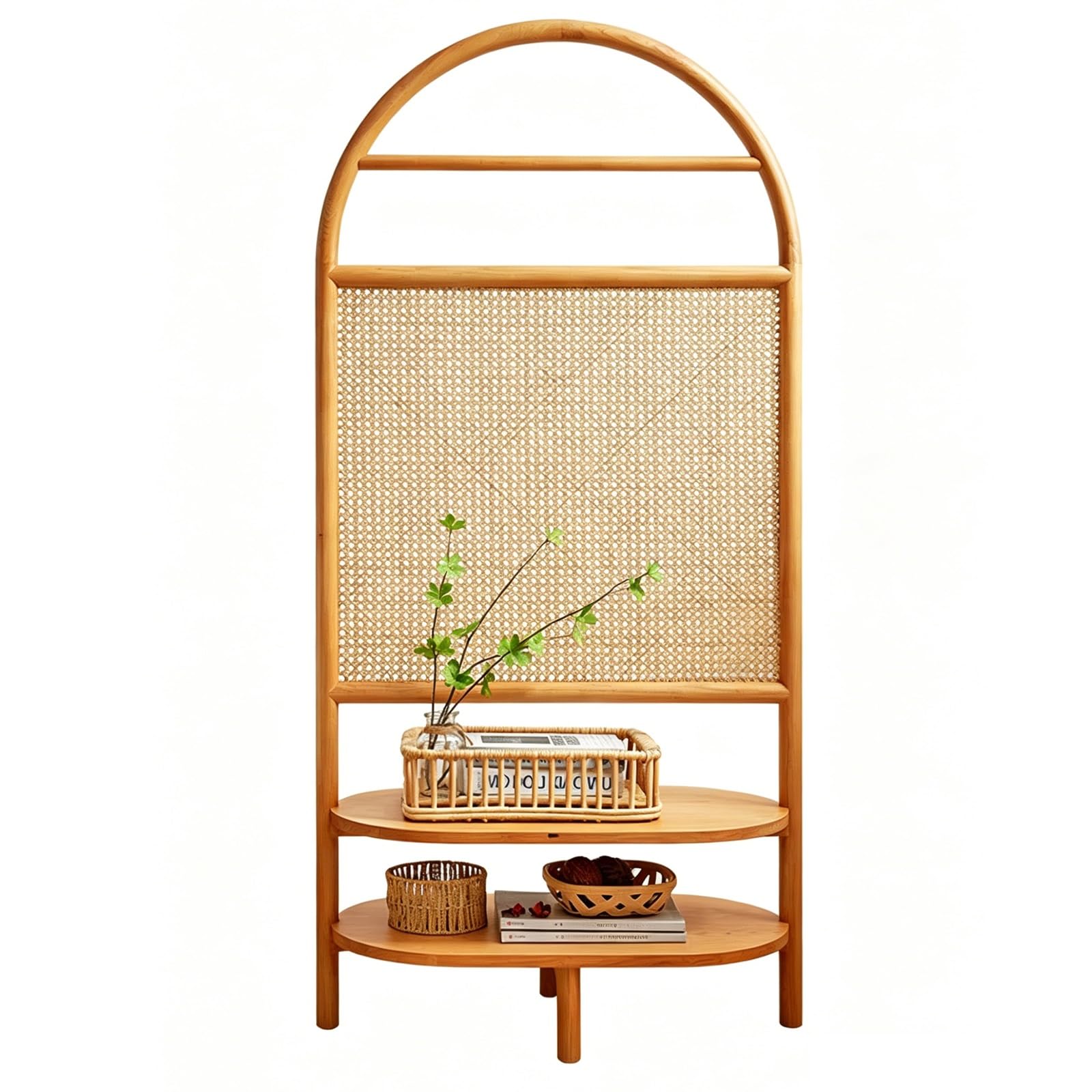 FNXBDPA Wicker partition, Room Divider Single Panel Privacy Screen, for use in the living room and study