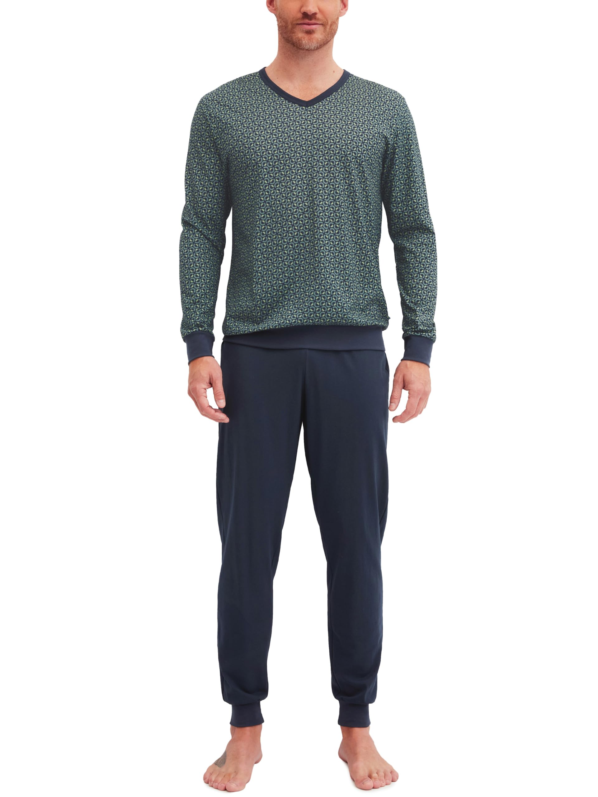 CALIDA Cotton Special Bündchen-Pyjama Herren