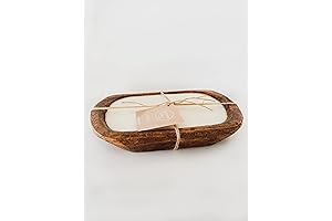 3 Wick Wooden Fall Scented Dough Bowl Candle - Fall Edition -