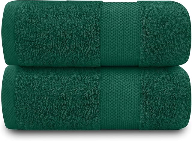 GC GAVENO CAVAILIA Bardzo duże ręczniki kąpielowe, 700 g/m², jakość hotelowa, egipska bawełna, bardzo miękkie, 2 szt., 100 x 180 cm, zielone