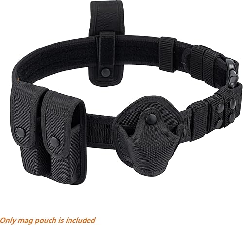 Miniatura 7 de Dotacty Funda de nailon moldeado para cinturón de servicio para pistola, funda para cargador Mag Molle, compatible con cargadores de pila simple y