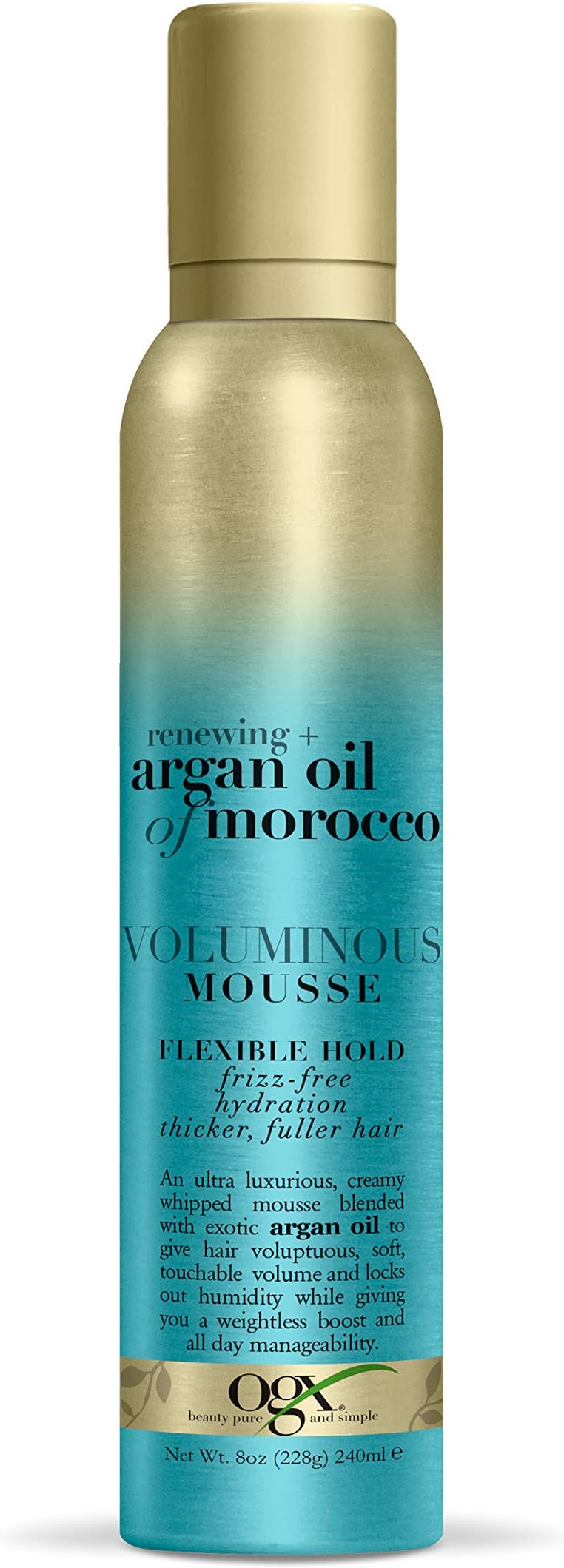 OGX Renewing + Argan Oil of Morocco Voluminous Mousse, 8 Ounce