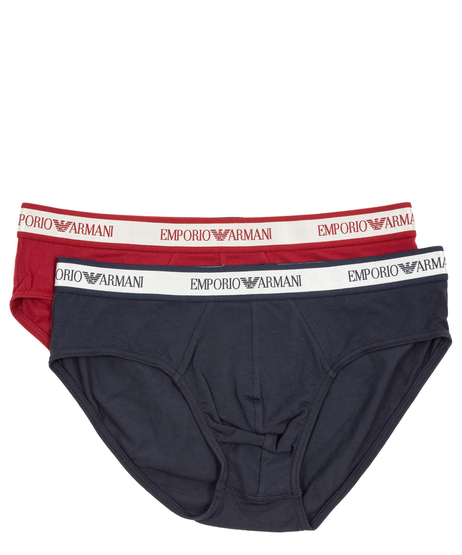 Emporio ArmaniMen's Pack of 2 Sparkle Logo Band Elastic Band Briefs Pack of 2 letters