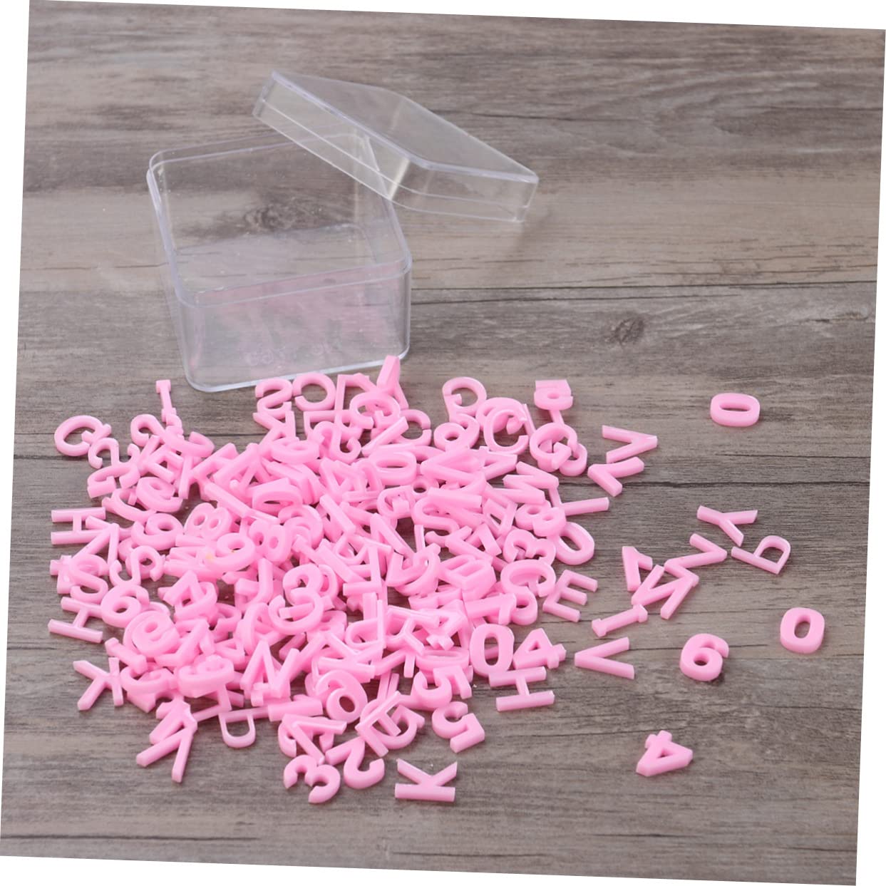 NUOBESTY 2 Sets Lernspielzeug Für Jungen Und Mädchen 26 Alphabet-harzperlen Perlenspielzeug Buchstabenperlen Zur Armbandherstellung Acrylfigur- -set 200 Stück * 2