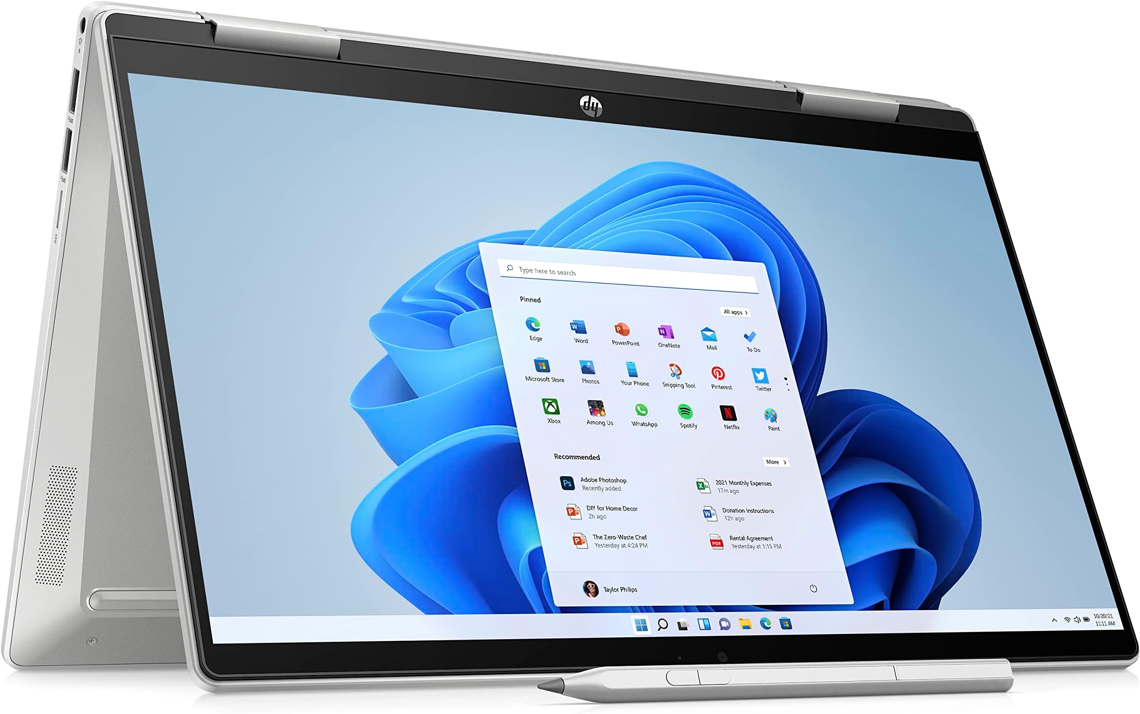Pavilion x360 2 in 1 Laptop 14-ek1010ne, 14" FHD touch screen, 13th Gen Intel® Core™ i7, 16GB RAM, 1TB SSD, Intel® Iris® Xe Graphics, Windows 11 Home, En -Ar KB, Natural Silver- [834W4EA]
