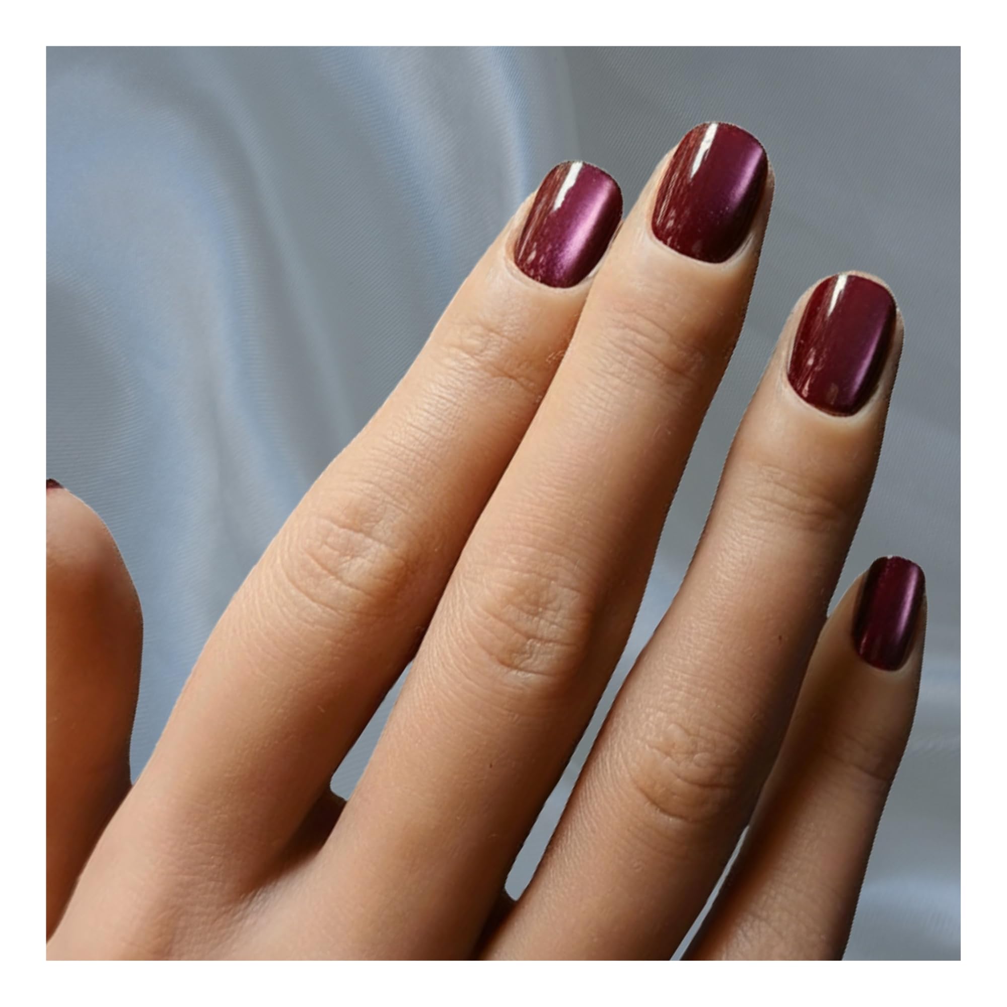 ZEEKAY Cateye Short Press On Nails with Kit (XS_S_M) | Rose Mauve-image-2