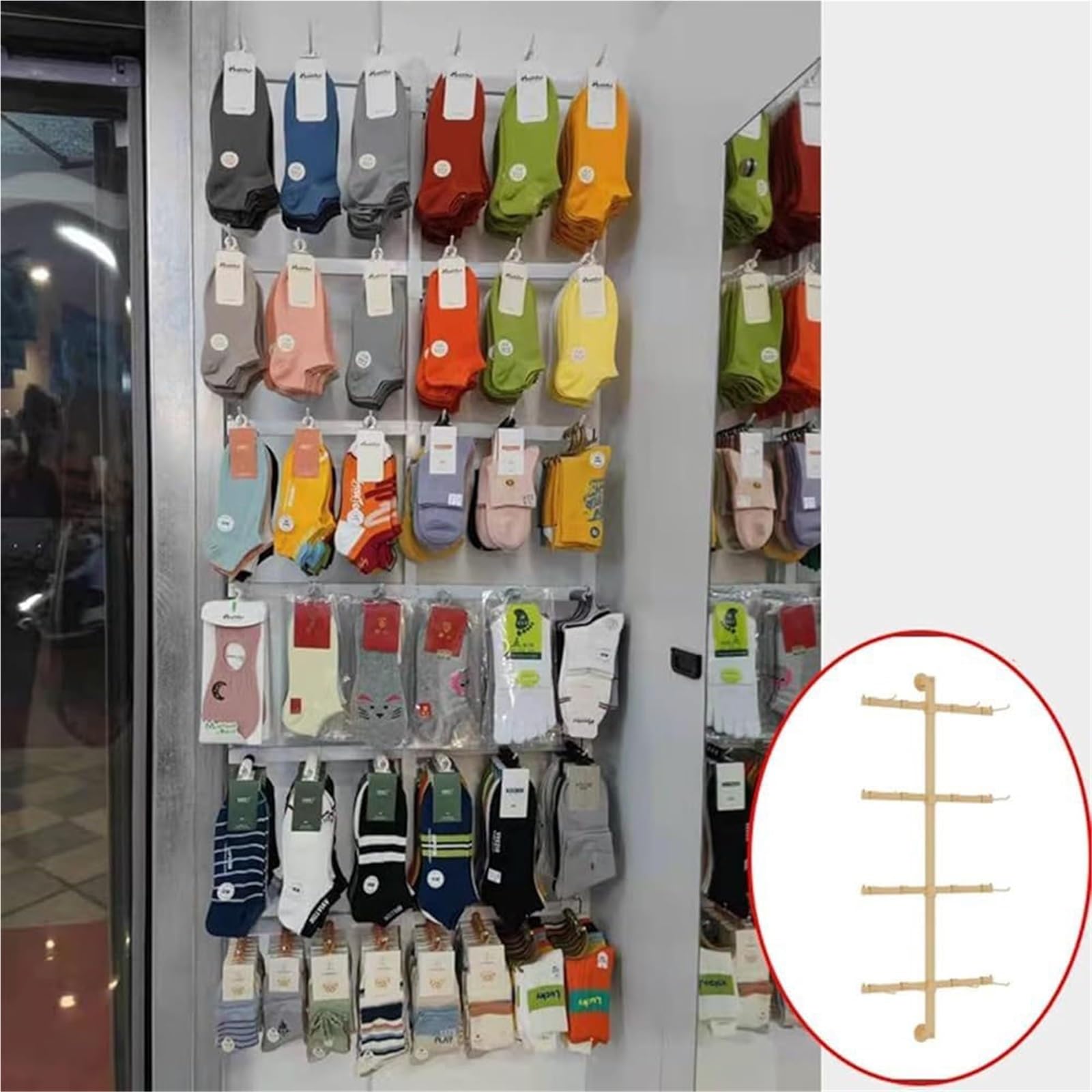 d 100 cm Einzelhandelsständer zur Wandmontage, für Handtaschen, Kränze, Hüte, Schals, Schmuck und Handwerk