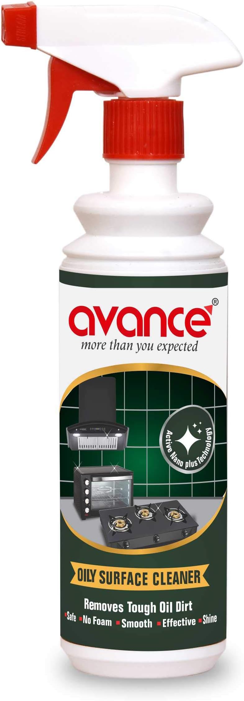 Avance Oily Surface Stain Remover Oven/Gas stove/Chimney Cleaner | Removes Tough stain, Oil, Grease, Wall, Sink, Countertop & Tiles Stains (500ml pack of 1)