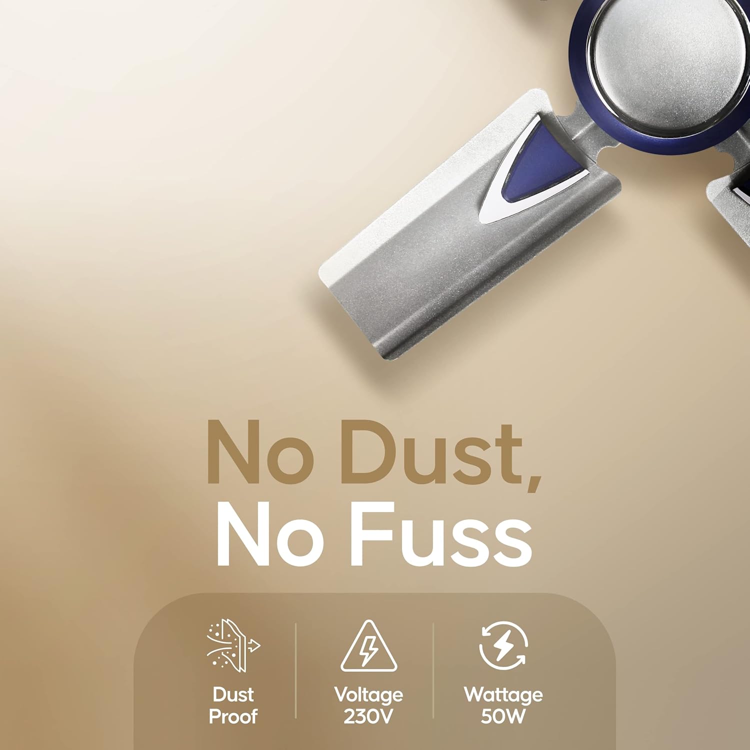 LONGWAY Starlite-1 600mm/24 inch High Speed Anti-dust Decorative 5 Star Rated Ceiling Fan 850 RPM with 3 Year Warranty (Silver Blue, Pack of 1) 18 715GRppdXCL. SL1500