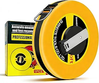 Fita métrica de fibra de vidro de 50 m, fitas de medição longa, para trabalhos de construção, medição e instalação elétrica