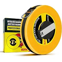 50m Fiberglass Tape Measure, Dual Inch/Metric with Metal Ring
