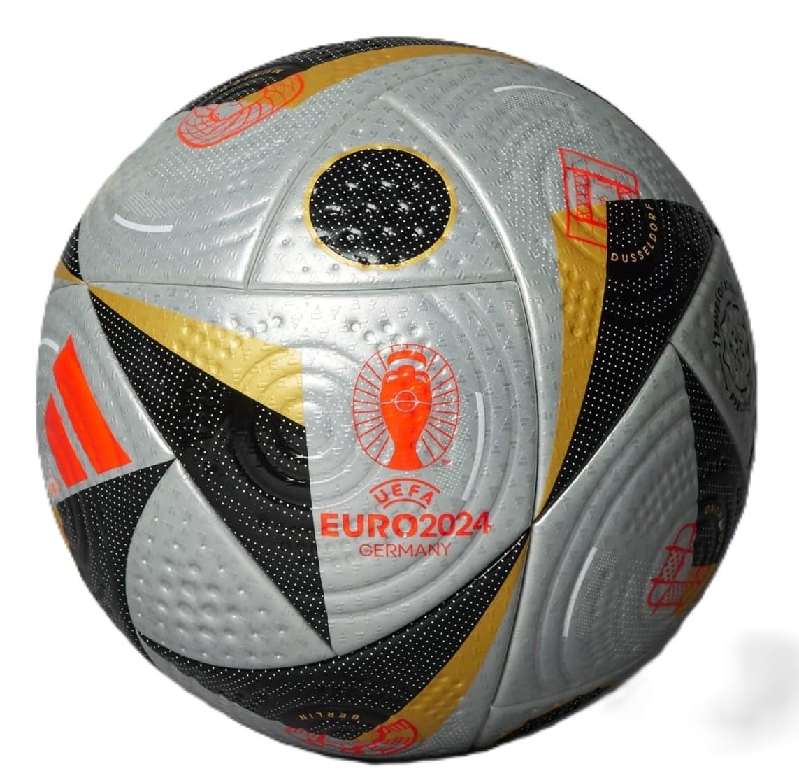 PlayWave Football Soccer Ball | Euro 2024 Final Ball | With Air | Thermal Bonded | Euro 2024| Size 5 |