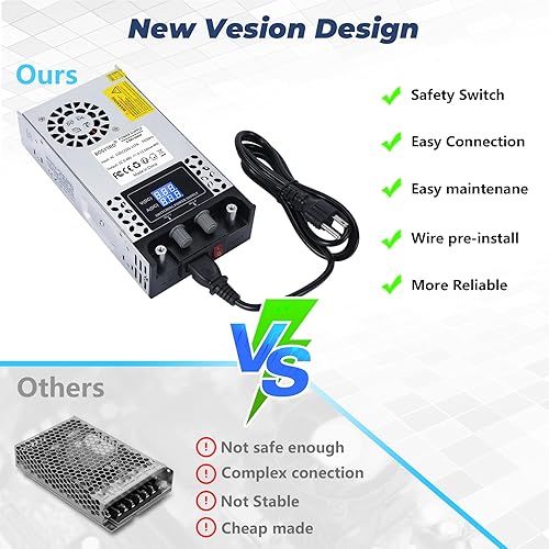 Miniatura 5 de Convertidor de CA a CC Fuente de alimentación de 48 V CC ajustable 0-48V 0-12.5A SMPS Max 600W Fuente de alimentación conmutada para tira LED, bomba