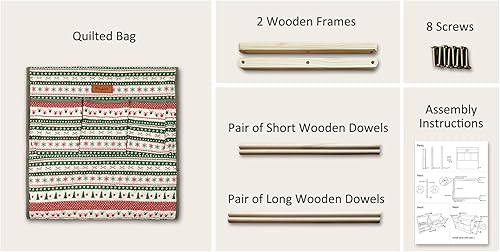 Vista 20 de Yarn Caddy - Organizador de almacenamiento de hilo de gran tamaño para madejas de hilo, organizador para ganchillos, agujas de tejer, otros azul1