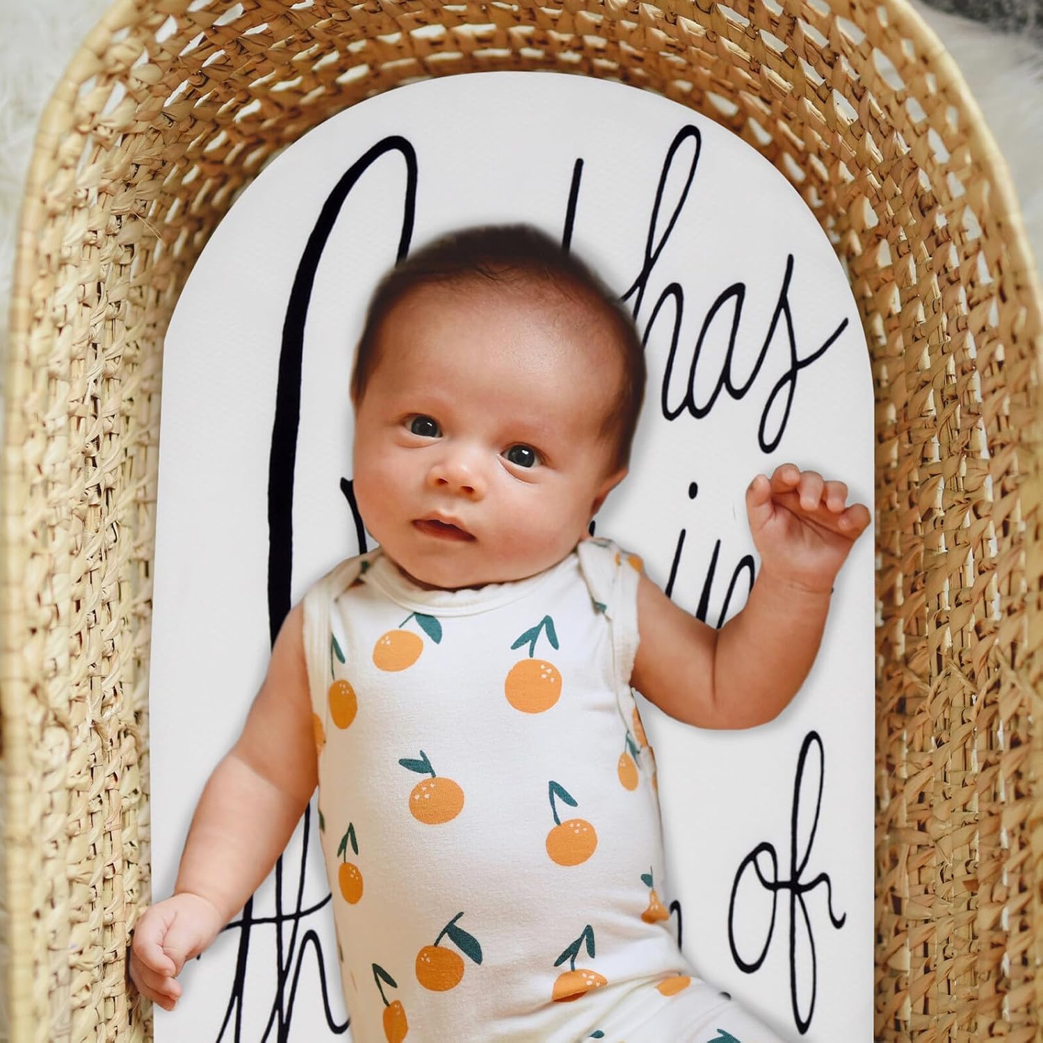 Breathable Bassinet Sheet Fitted with Unique Pattern Soft Comfortable Cradle Mattress Cover for Newborn Boys and Protects Bed from Dirt and Spills