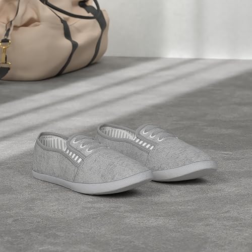 Miniatura 2 de kufeiti - Tenis de lona para mujer, fáciles de poner, modernos, cómodos zapatos deportivos elásticos, de color blanco y negro