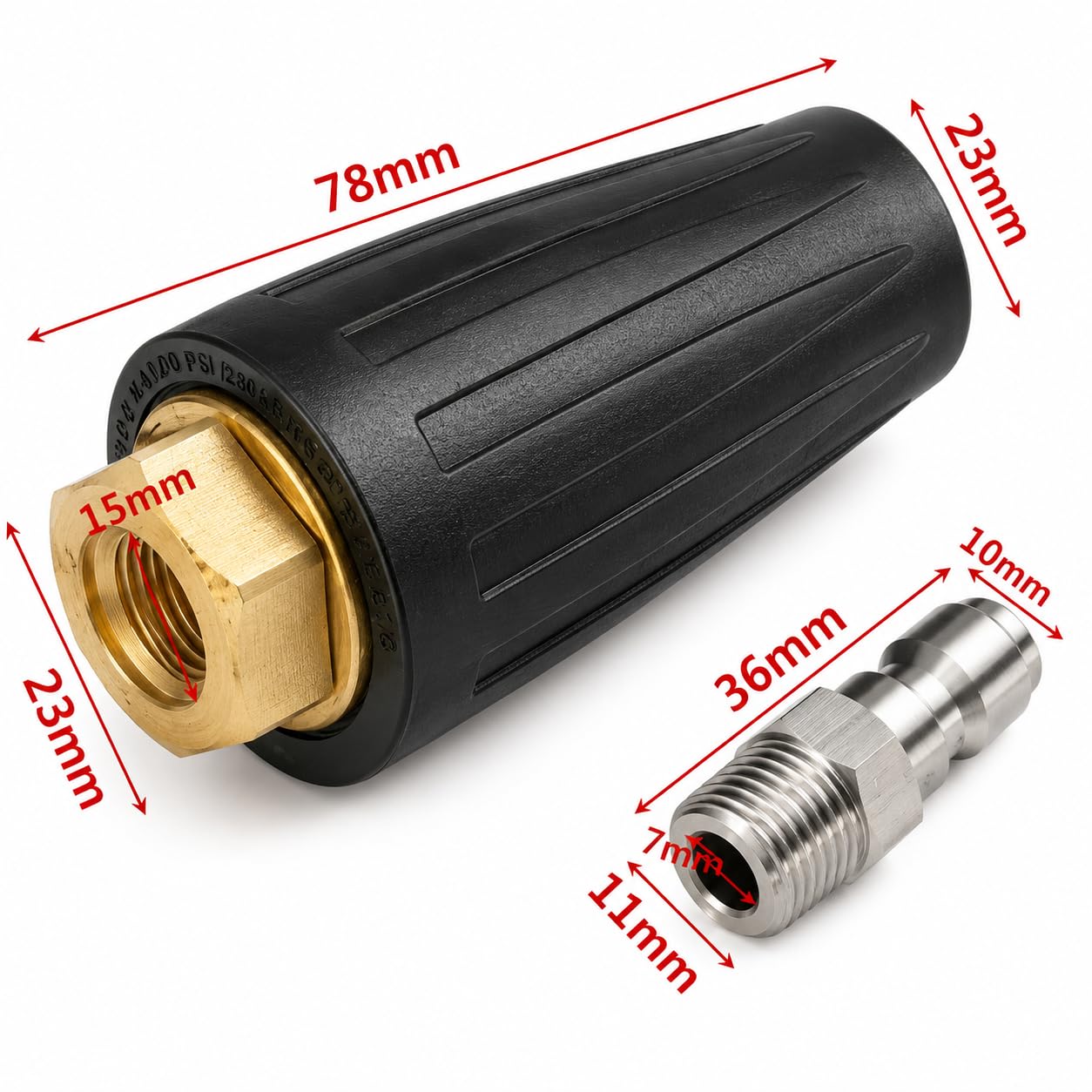Ugello rotore per idropulitrice Kränzle HD HDS 040 Pressione di esercizio: fino a 4000 PSI – 276 Bar fino a 100 gradi
