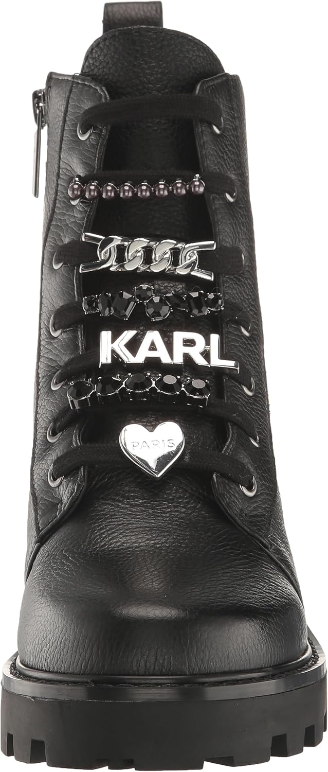 KARL LAGERFELD Women's Mela Platform Combat Boots - Image 2