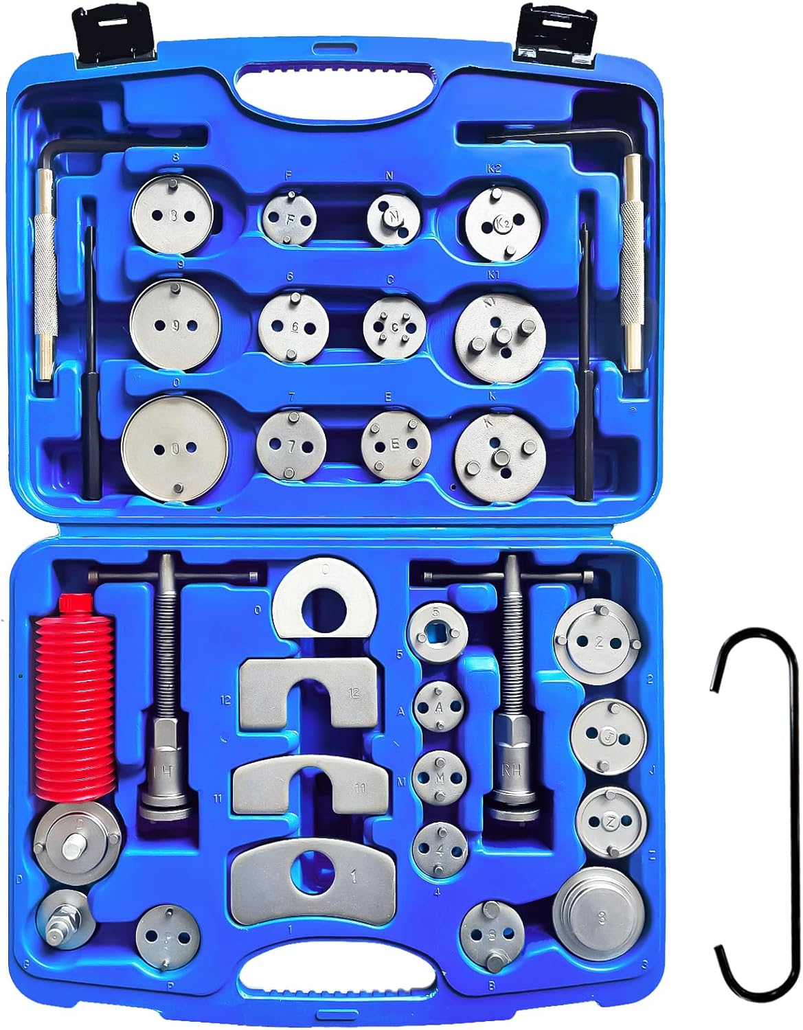 Brake Caliper Compression Tool 36 Piece Disc Brake Caliper Tool Kit for Pad Replacement with 24 Adapters Fits Most Vehicles with C Hanger