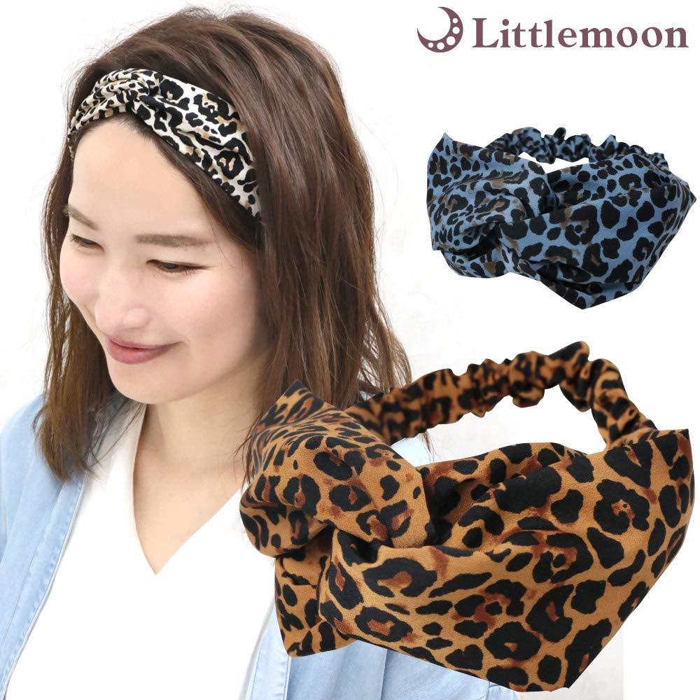 Amazon.co.jp: 【 ヘアバンド 】 シェーズ/レオパード ターバン 幅広
