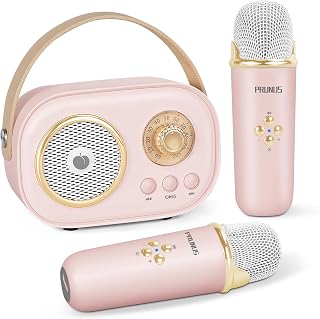 PRUNUS C20 Mini Karaoke Machine,Portable Bluetooth Speaker with 2 Wireless Microphone,Toys for Girls Boys Gifts, Speaker S... Price In India