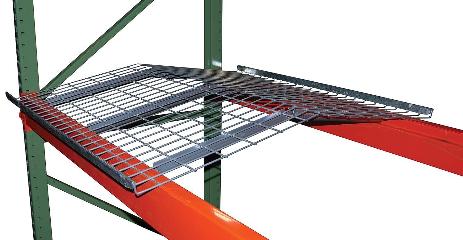 Vestil SWMD-4258 Steel Pallet Rack Crown Wire Deck 42 in. x 58 in. 650 Lb. Capacity Silver