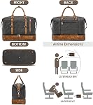 S-ZONE Weekender Sac pour les femmes hommes Toile Voyage Duffle Nuit Transport sur sac de toilette
