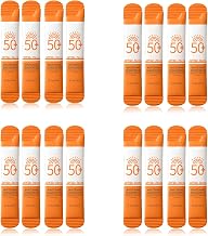 16 Pack Mini Travel Size Sunscreen - Waterproof Sun Cream SPF 50+ PA+++ - Brightening & No White Cast Sunblock - UV Protection for Outdoor, Vacations, Work Commute, Business Trips